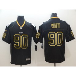 Pittsburgh Steelers #90 T.J. Watt Black Shadow Legend Limited Nike NFL Men Jersey