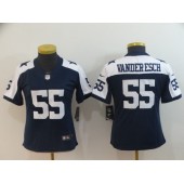 Women Nike Dallas Cowboys #55 Leighton Vander Esch Navy Alternate Vapor Untouchable Limited Jersey