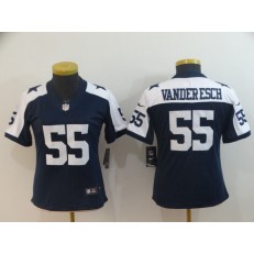 Women Nike Dallas Cowboys #55 Leighton Vander Esch Navy Alternate Vapor Untouchable Limited Jersey