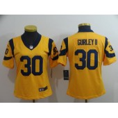 Women Nike Los Angeles Rams #30 Todd Gurley II Gold Vapor Untouchable Limited Jersey