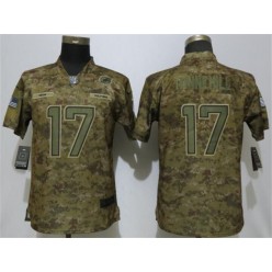 Women Nike Miami Dolphins #17 Rayn Tannehill Camo Salute To Service Limited Jersey