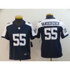 Youth Nike Dallas Cowboys #55 Leighton Vander Esch Navy Alternate Vapor Untouchable Limited Jersey