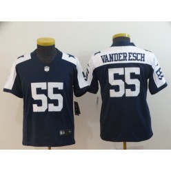 Youth Nike Dallas Cowboys #55 Leighton Vander Esch Navy Alternate Vapor Untouchable Limited Jersey
