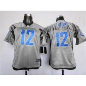 Youth Nike Indianapolis Colts #12 Andrew Luck Gray Lights Out Limited Jersey