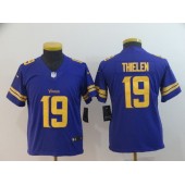 Youth Nike Minnesota Vikings #19 Adam Thielen Purple Color Rush Limited Jersey
