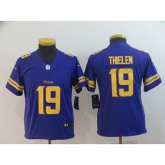 Youth Nike Minnesota Vikings #19 Adam Thielen Purple Color Rush Limited Jersey