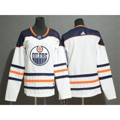 Edmonton Oilers Blank White Youth Adidas Jersey