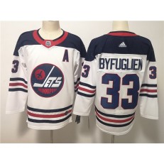 Winnipeg Jets #33 Dustin Byfuglien White Breakaway Heritage Adidas NHL Men Jersey