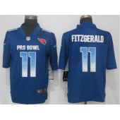 Arizona Cardinals #11 Larry Fitzgerald Royal Nike NFC 2019 Pro Bowl Limited Jersey