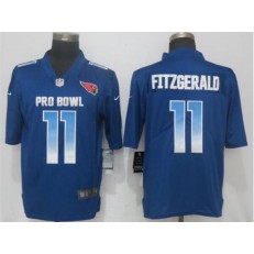 Arizona Cardinals #11 Larry Fitzgerald Royal Nike NFC 2019 Pro Bowl Limited Jersey
