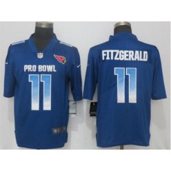 Arizona Cardinals #11 Larry Fitzgerald Royal Nike NFC 2019 Pro Bowl Limited Jersey