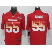 Baltimore Ravens #55 Terrell Suggs Red Nike AFC 2019 Pro Bowl Limited Jersey