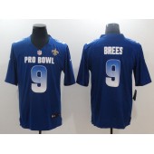 New Orleans Saints #9 Drew Brees Nike NFC Royal 2019 Pro Bowl Game Jersey
