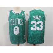 Boston Celtics Bape #33 Larry Bird Green Hardwood Classics Jersey