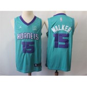 Charlotte Hornets #15 Kemba Walker Teal Jordan Brand Swingman Jersey