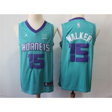 Charlotte Hornets #15 Kemba Walker Teal Jordan Brand Swingman Jersey