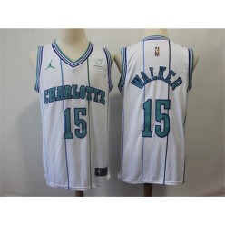 Charlotte Hornets #15 Kemba Walker White Hardwood Classics Nike Swingman Jersey