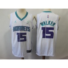 Charlotte Hornets #15 Kemba Walker White Jordan Brand Swingman Jersey