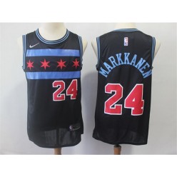 Chicago Bulls #24 Laur Markkanen Black 2018-19 City Edition Nike Swingman Jersey