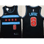 Chicago Bulls #8 Zach Lavine Black 2018-19 City Edition Nike Swingman Jersey
