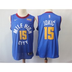 Denver Nuggets #15 Nikola Jokic Blue Nike Swingman Jersey