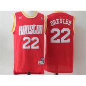 Houston Rockets #22 Clyde Drexler Red Hardwood Classics Jersey