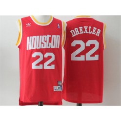 Houston Rockets #22 Clyde Drexler Red Hardwood Classics Jersey