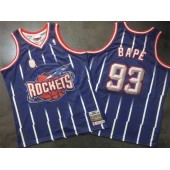 Houston Rockets #93 Bape Navy 2002-03 Hardwood Classics Jersey