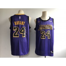 Los Angeles Lakers #24 Kobe Bryant Purple 2018-19 City Edition Nike Swingman Jersey