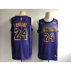 Los Angeles Lakers #24 Kobe Bryant Purple 2018-19 City Edition Nike Swingman Jersey