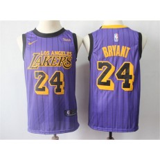 Los Angeles Lakers #24 Kobe Bryant Purple 2018-19 Earned Edition Nike Swingman Jersey