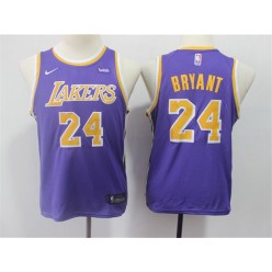 Los Angeles Lakers #24 Kobe Bryant Purple 2018-19 Youth Nike Swingman Jersey