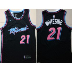 Miami Heat #21 Hassan Whiteside Black 2018-19 City Edition Nike Swingman Jersey