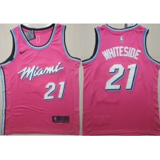 Miami Heat #21 Hassan Whiteside Pink 2018-19 Earned Edition Nike Swingman Jersey