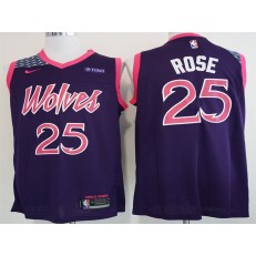 Minnesota Timberwolves #25 Derrick Rose Purple 2018-19 City Edition Nike Swingman Jersey