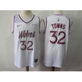 Minnesota Timberwolves #32 Karl-Anthony Towns White 2018-19 Earned Edition Nike Swingman Jersey