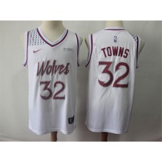 Minnesota Timberwolves #32 Karl-Anthony Towns White 2018-19 Earned Edition Nike Swingman Jersey