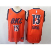 Oklahoma City Thunder #13 Paul George Orange 2018-19 Earned Edition Nike Swingman Jersey