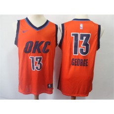 Oklahoma City Thunder #13 Paul George Orange 2018-19 Earned Edition Nike Swingman Jersey