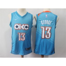 Oklahoma City Thunder #13 Paul George Turquoise 2018-19 City Edition Nike Swingman Jersey