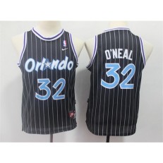 Orlando Magic #32 Shaquille O'neal Black Youth Throwback Jersey