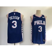 Philadelphia 76ers #3 Allen Iverson Blue Nike Swingman Jersey