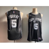 San Antonio Spurs #5 Dejounte Murray Black Nike Swingman Jersey