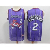 Toronto Raptors #2 Kawhi Leonard Purple Hardwood Classics Jersey