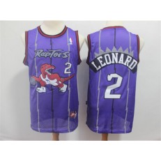 Toronto Raptors #2 Kawhi Leonard Purple Hardwood Classics Jersey