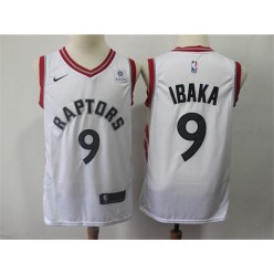 Toronto Raptors #9 Serge Ibaka White Nike Swingman Jersey