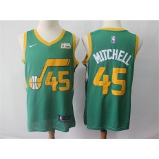 Utah Jazz #45 Donovan Mitchell Green 2018-19 Earned Edition Nike Swingman Jersey