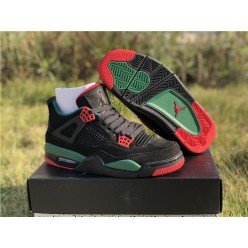AIR JORDAN 4 NRG BLACK GORGE GREEN VARSITY RED AQ3816-063