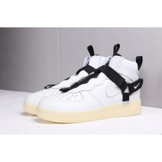 NIKE AIR FORCE 1 MID UTILITY STRAP WHITE BLACK NIGHT AV8247-100