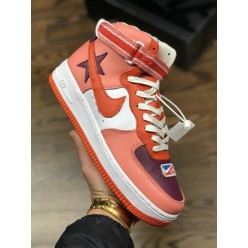 RICCARDO TISCI X NIKELAB AIR FORCE 1 HI SUNBLUSH BORDEAUX TEAM ORANGE AQ3366-601